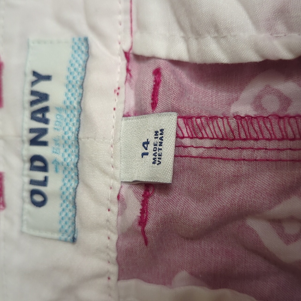 Old Navy Printed Twill 5" High Rise Shorts Size 14 NWT - Picture 3 of 3
